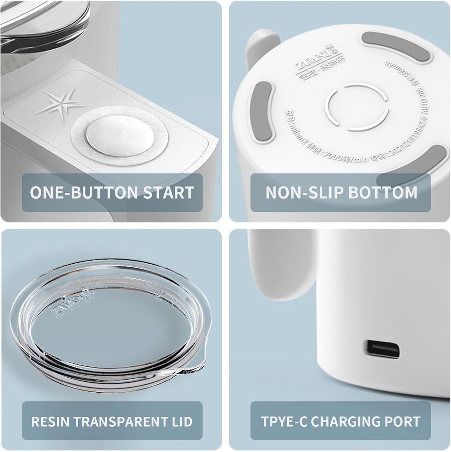 Rechargeable Self Stirring Mug, Self Stirring Coffee Mug Auto Magnetic Mug Magnetic Stirring Cup Rotating Home Office Travel Electric Stirring Mug Suitable for Coffee/Milk/Hot Chocolate