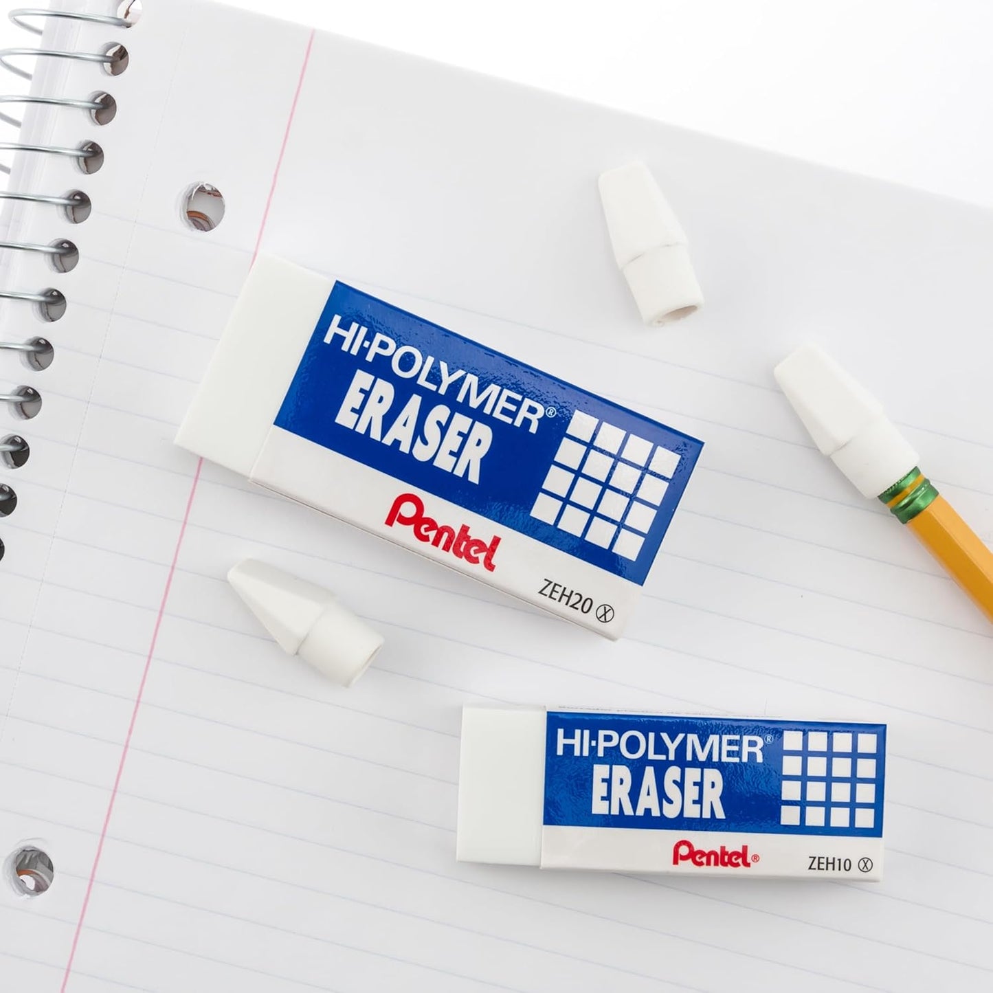 Hi-Polymer Block Eraser, Large, White, Pack of 10 ZEH-10 Erasers (ZEH10PC10)
